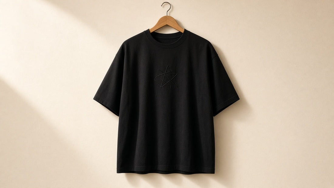 Embroidery or a print on a t-shirt
