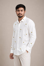 Bee Embroidered Premium Plain Shirt | VULTARO™