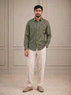 Bee Vine Embroidered Premium Plain Shirt | VULTARO™