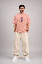 Midnight Panther Embroidery Oversized T-Shirt