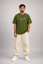 Playful Panda Embroidery Oversized T-Shirt