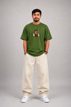 Stallion Horse Embroidery Oversized T-Shirt