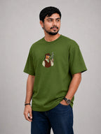 Stallion Horse Embroidery Oversized T-Shirt