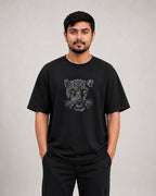 Wild Cheetah Embroidery Oversized T-Shirt