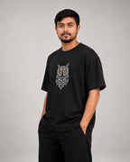 Wise Owl Embroidery Oversized T-Shirt
